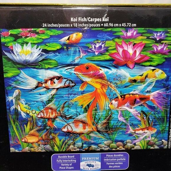 Big Ben Luxe Jigsaw Puzzles Cardinal & Koi Fish - Picture 4 of 10